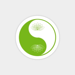 Yin Yang Lotus Flower Sticker